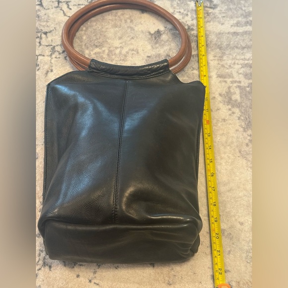 LATICO Two tone Leather Shoulder Bag Black Brown Modern - Picture 7 of 9